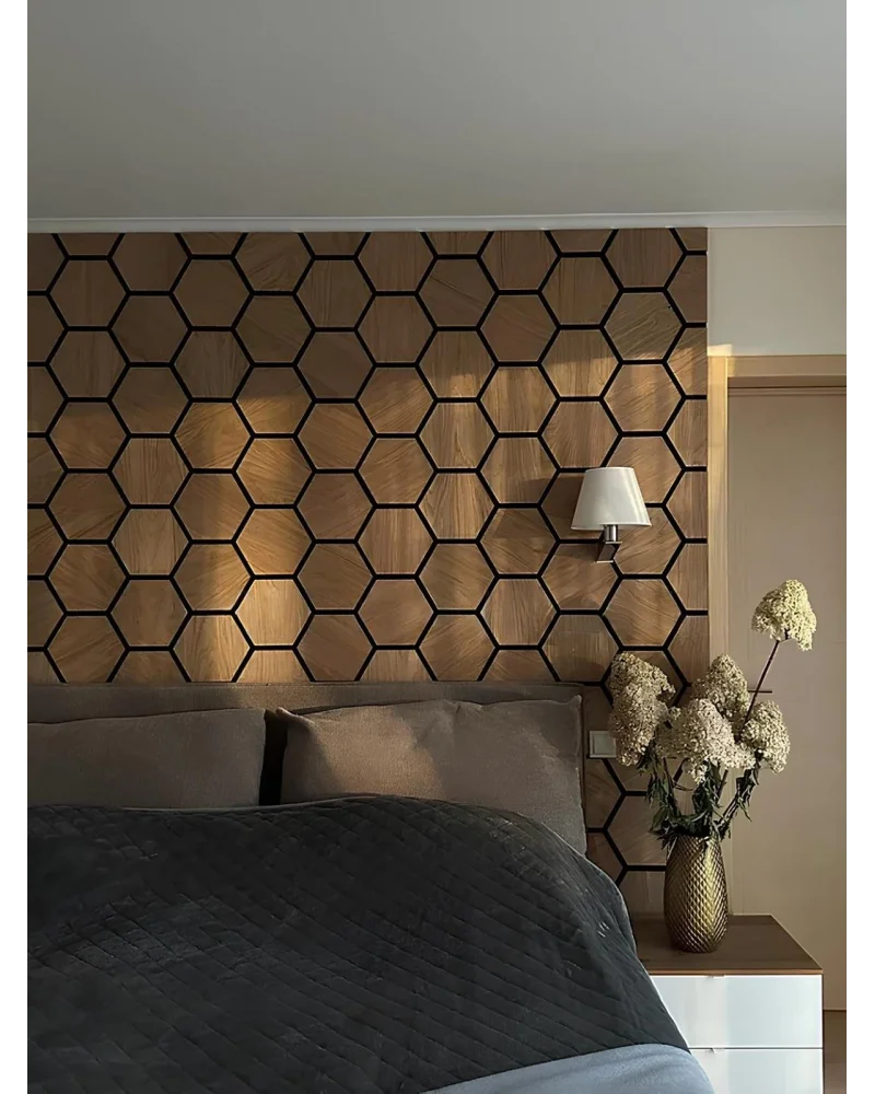 Hexagon AltıGen Mdf Akustik Duvar Paneli 65x80 CM Hamilton