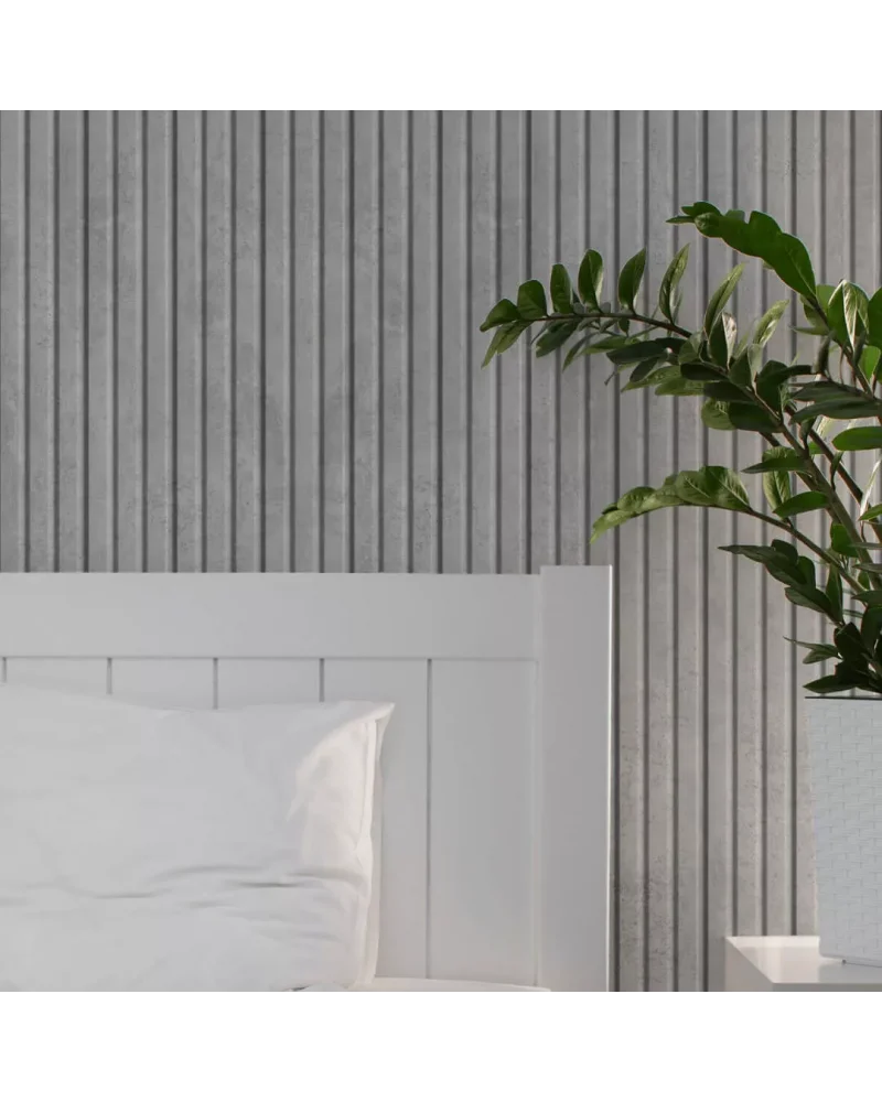 Mdf Duvar Lambri Panel 12cmx280cm Gri