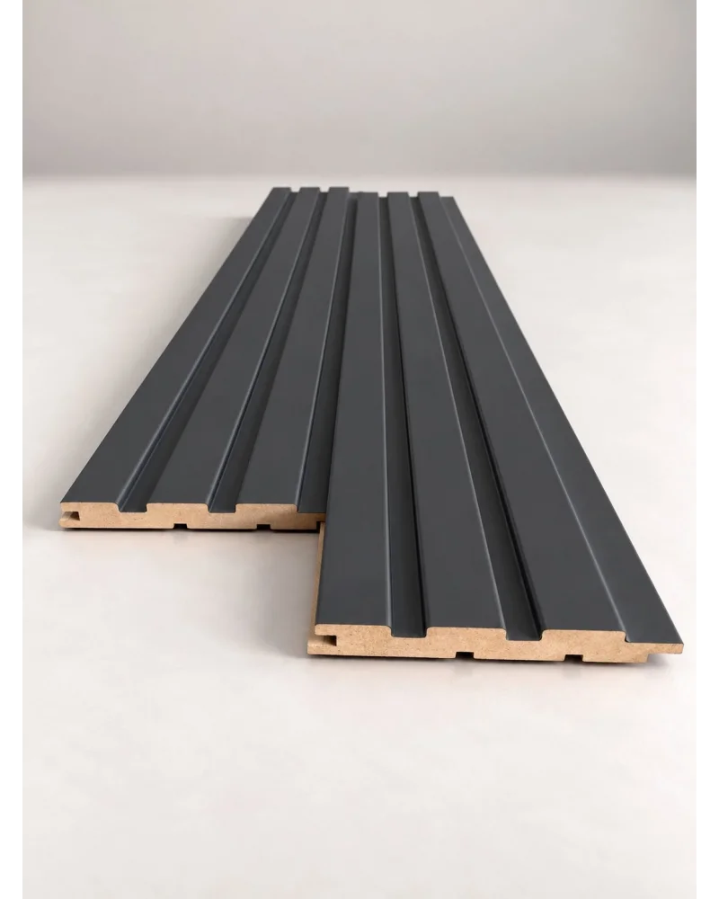 Mdf Duvar Lambri Panel 15cmx280cm Antrasit
