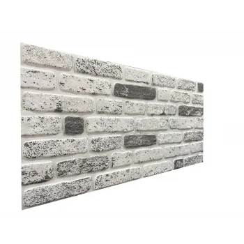 SİYAH BEYAZ TUĞLA DESENLİ DUVAR PANELİ