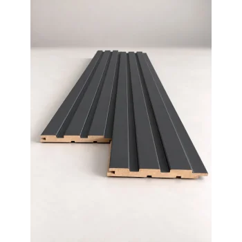 Mdf Duvar Lambri Panel 15cmx280cm Antrasit