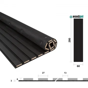 Woodipol-SİYAH 60*280 cm