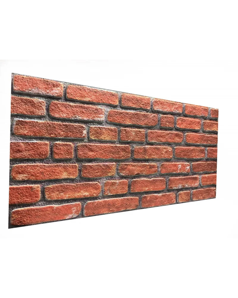 Ateş Tuğla Desenli Dekoratif Strafor Duvar Paneli