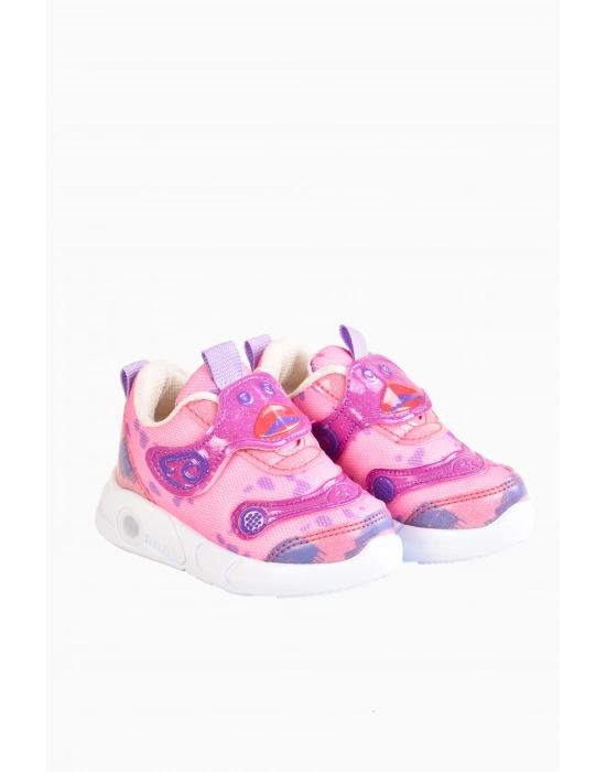 Işıklı Gülen Yüz Figür Çocuk Ayakkabı Esnek Tabanlı Nefes Alabilen Çocuk Spor Ayakkabı