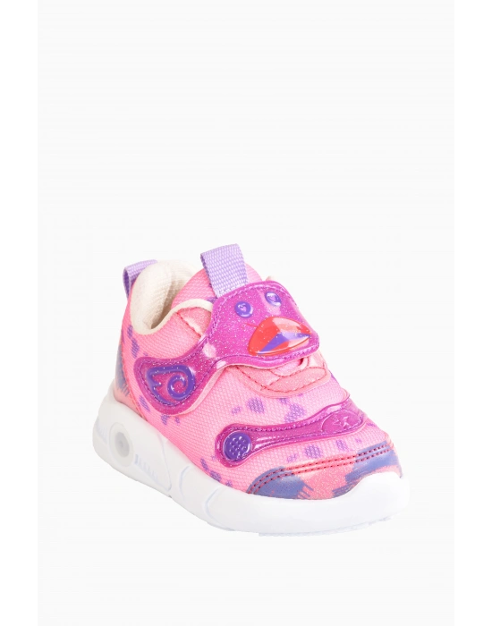 Işıklı Gülen Yüz Figür Çocuk Ayakkabı Esnek Tabanlı Nefes Alabilen Çocuk Spor Ayakkabı