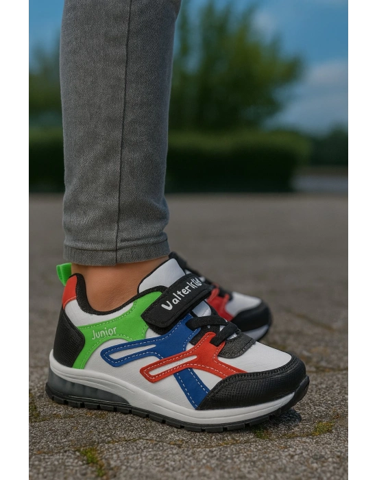 Unisex Çocuk Cırtlı Bağcıklı Sneaker Günlük Spor Ayakkabı
