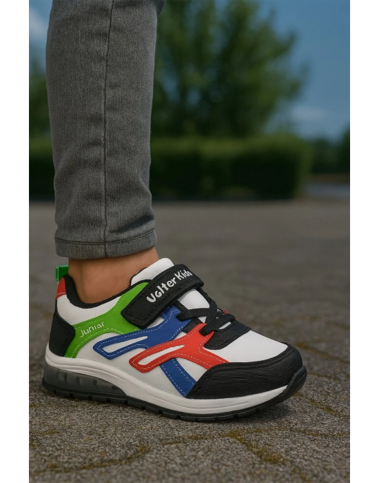 Unisex Çocuk Cırtlı Bağcıklı Sneaker Günlük Spor Ayakkabı