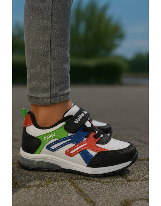 Unisex Çocuk Cırtlı Bağcıklı Sneaker Günlük Spor Ayakkabı