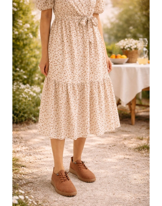 Kadın Süet Görünümlü Rahat Günlük Ayakkabı Bağcıklı