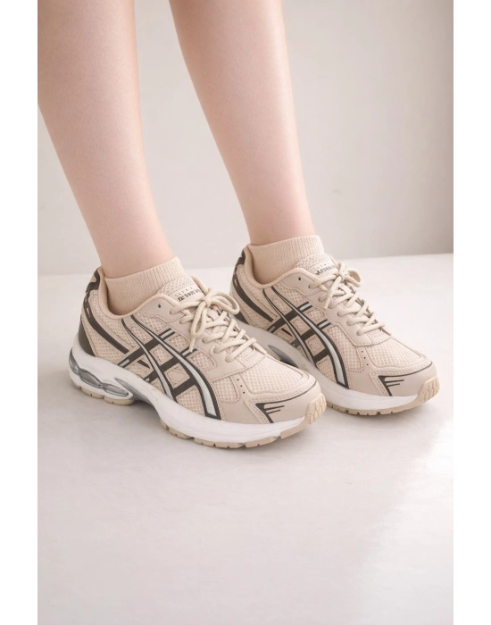 Kadın Air Taban Spor Ayakkabı Nefes Alabilir Fileli