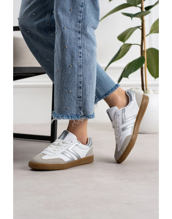 Kadın Düşük Bilek Bağcıklı Sneaker