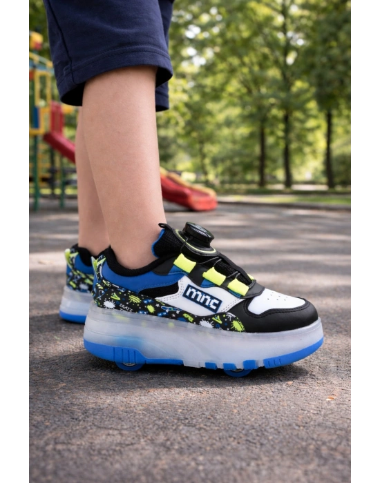 Kaykaylı Çocuk Işıklı Ayakkabı - Işıklı Patenli Kaykay Ayakkabı - Kaykay Ayakkabı