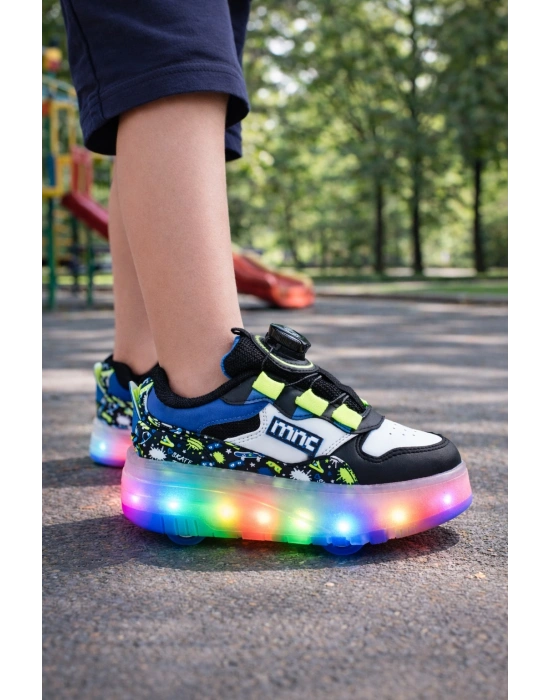 Kaykaylı Çocuk Işıklı Ayakkabı - Işıklı Patenli Kaykay Ayakkabı - Kaykay Ayakkabı