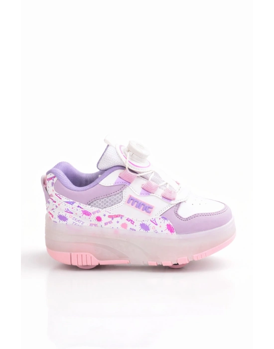 Kaykaylı Çocuk Işıklı Ayakkabı - Işıklı Patenli Kaykay Ayakkabı - Kaykay Ayakkabı