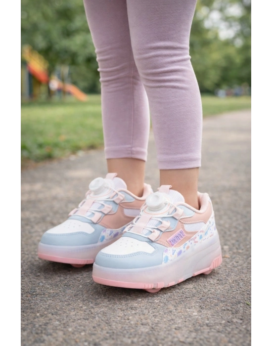 Kaykaylı Çocuk Işıklı Ayakkabı - Işıklı Patenli Kaykay Ayakkabı - Kaykay Ayakkabı