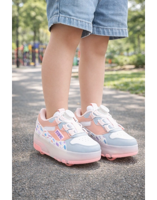 Kaykaylı Çocuk Işıklı Ayakkabı - Işıklı Patenli Kaykay Ayakkabı - Kaykay Ayakkabı