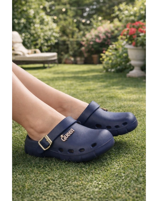 Kadın Delikli Konfor Sabo Terlik – Tokalı Bantlı