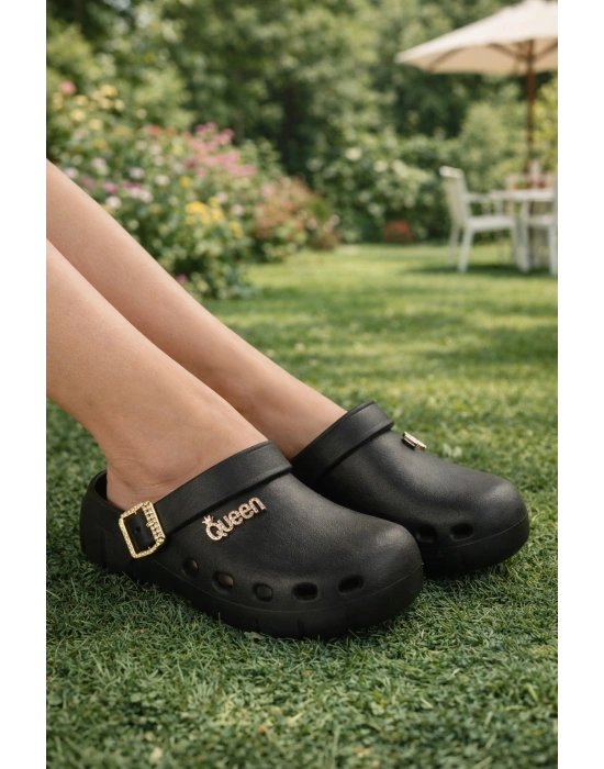 Kadın Delikli Konfor Sabo Terlik – Tokalı Bantlı