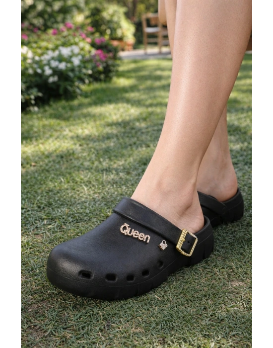 Kadın Delikli Konfor Sabo Terlik – Tokalı Bantlı