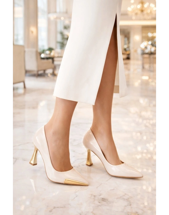 Kadın Gold Detaylı Topuklu Ayakkabı