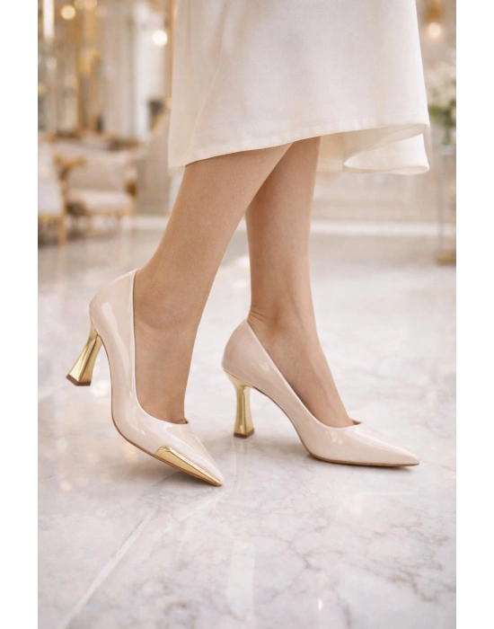 Kadın Gold Detaylı Topuklu Ayakkabı