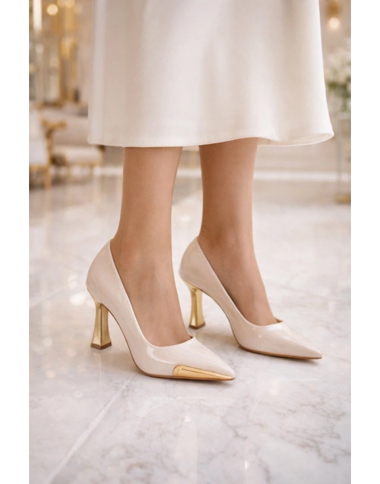 Kadın Gold Detaylı Topuklu Ayakkabı