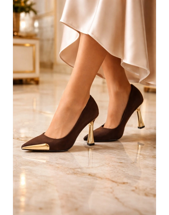 Kadın Gold Detaylı Topuklu Ayakkabı