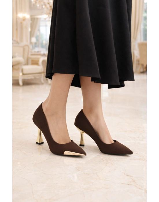 Kadın Gold Detaylı Topuklu Ayakkabı