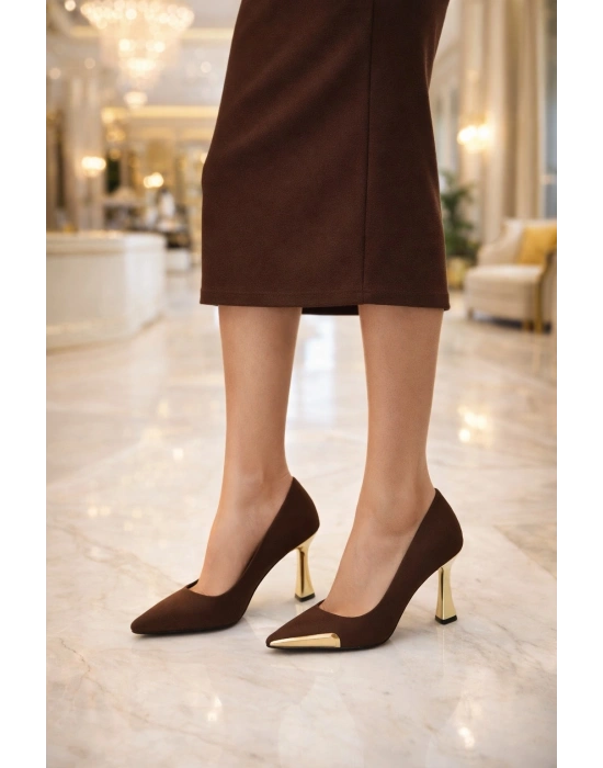 Kadın Gold Detaylı Topuklu Ayakkabı