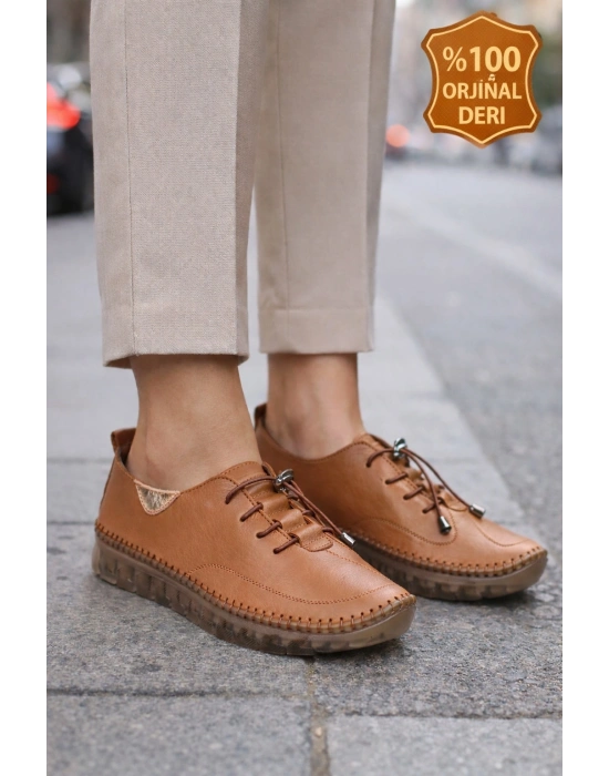 Ortopedik Taban Hakiki Deri Kadın Ayakkabı – Esnek ve Hafif