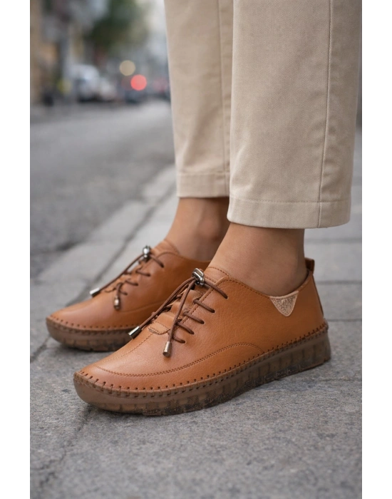 Ortopedik Taban Hakiki Deri Kadın Ayakkabı – Esnek ve Hafif