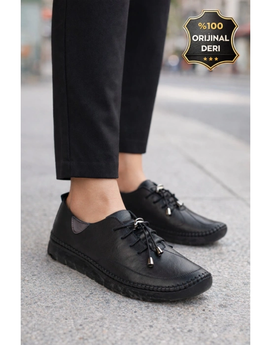 Ortopedik Taban Hakiki Deri Kadın Ayakkabı – Esnek ve Hafif