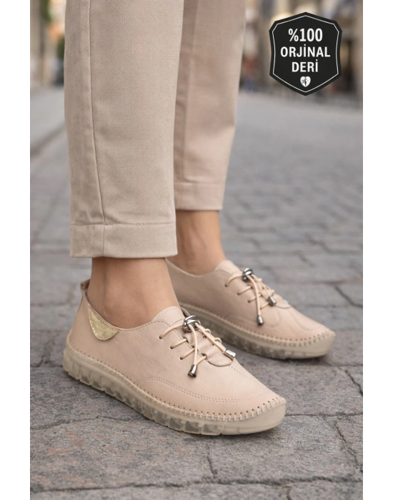 Ortopedik Taban Hakiki Deri Kadın Ayakkabı – Esnek ve Hafif