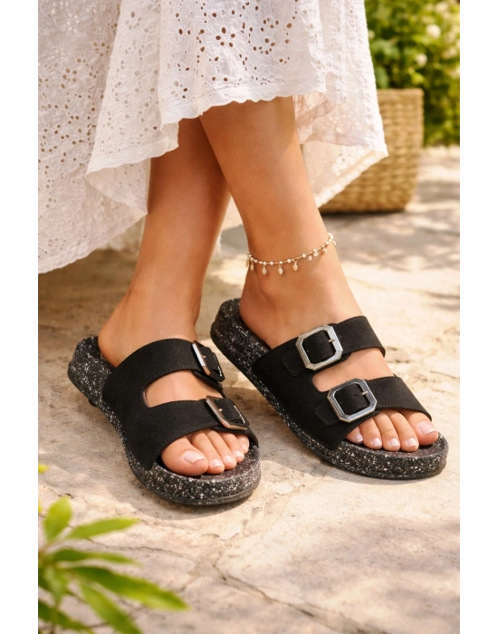 Kadın Çift Tokalı Terlik – Hafif ve Rahat