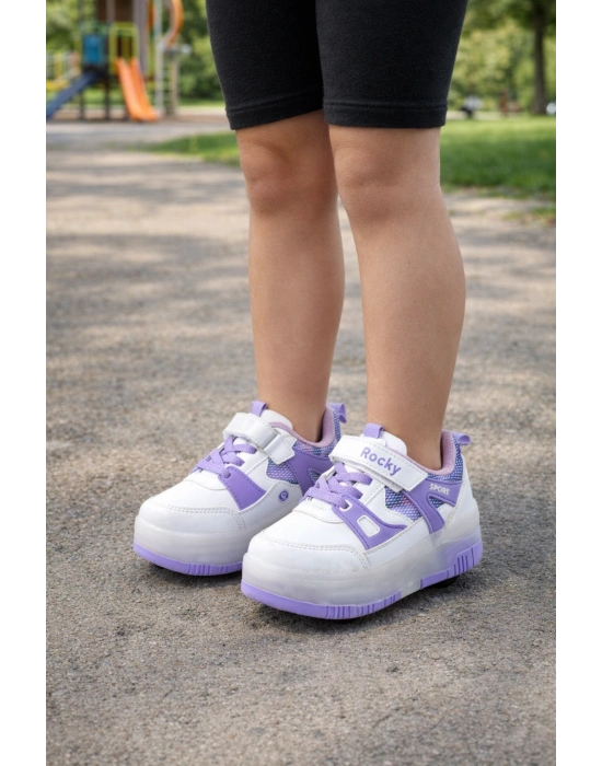 PATENLİ CIRTLI IŞIKLI SPOR AYAKKABISI 4 TEKERLEKLİ PATEN –IŞIKLARI ON/OFF Tuşlu