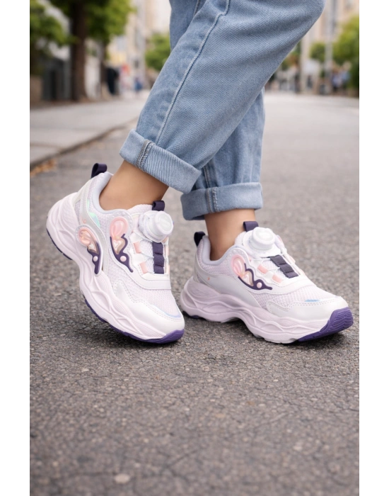 Kız Çocuk Mekanizmalı Spor Ayakkabı – Rahat ve Trend Tasarım