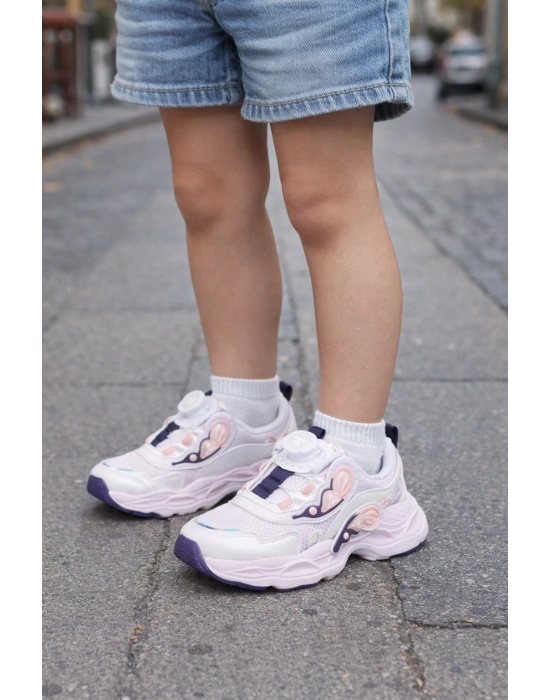 Kız Çocuk Mekanizmalı Spor Ayakkabı – Rahat ve Trend Tasarım