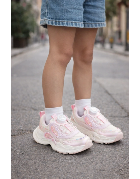 Kız Çocuk Mekanizmalı Spor Ayakkabı – Rahat ve Trend Tasarım