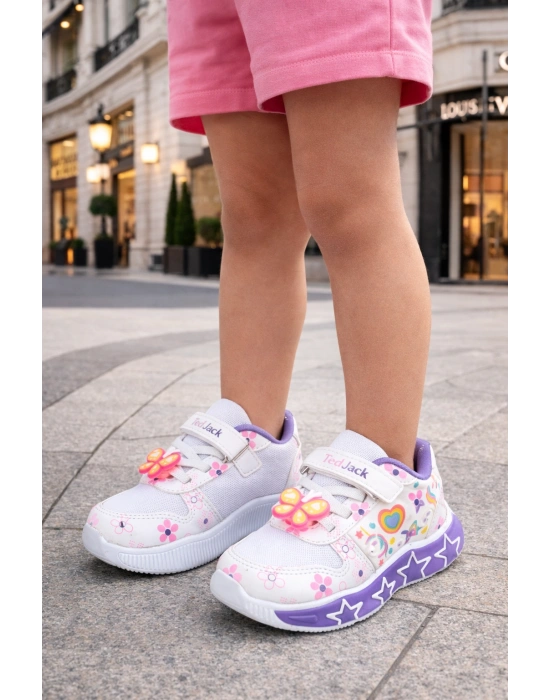 Kız Çocuk Eğlenceli Figürlü Işıklı Spor Ayakkabı