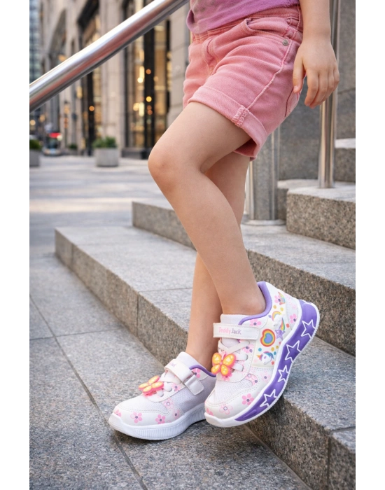 Kız Çocuk Eğlenceli Figürlü Işıklı Spor Ayakkabı