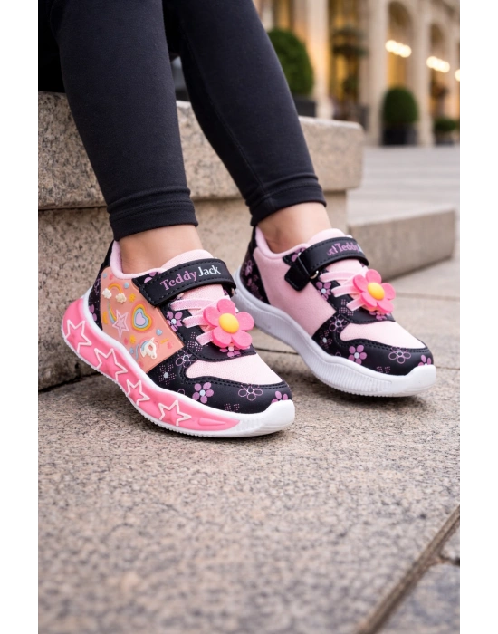 Kız Çocuk Eğlenceli Figürlü Işıklı Spor Ayakkabı