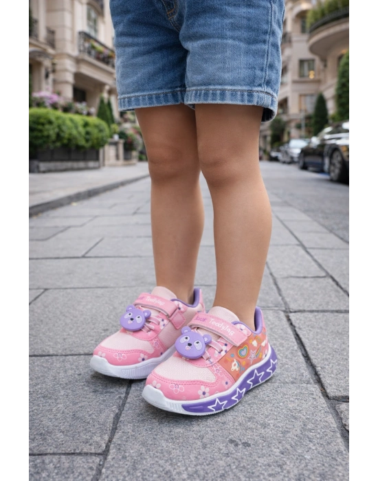 Kız Çocuk Eğlenceli Figürlü Işıklı Spor Ayakkabı