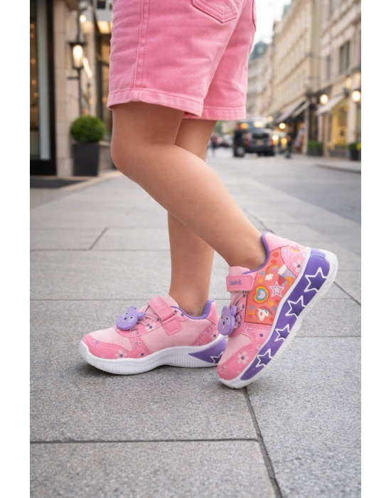Kız Çocuk Eğlenceli Figürlü Işıklı Spor Ayakkabı
