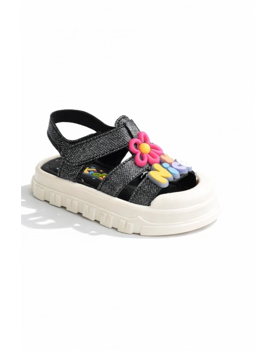 Kız Erkek Çocuk Sandalet Sevimli Figürlü Cırtlı Yazlık Ayakkabı