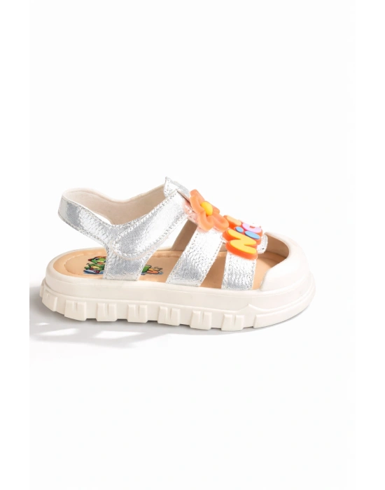 Kız Erkek Çocuk Sandalet Sevimli Figürlü Cırtlı Yazlık Ayakkabı