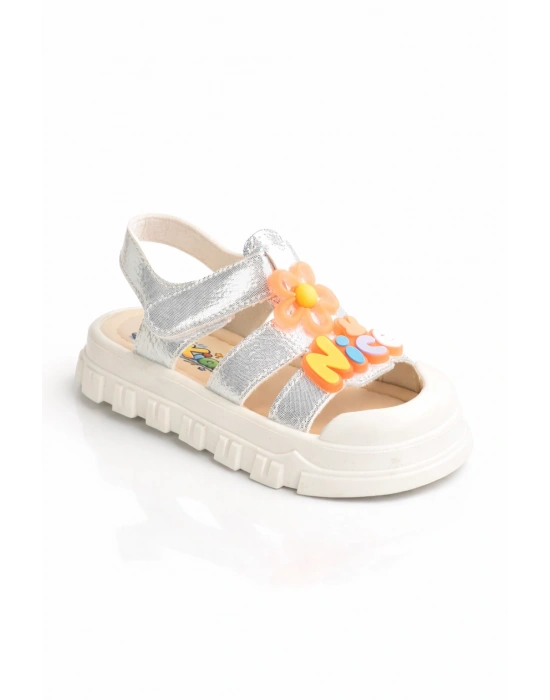 Kız Erkek Çocuk Sandalet Sevimli Figürlü Cırtlı Yazlık Ayakkabı