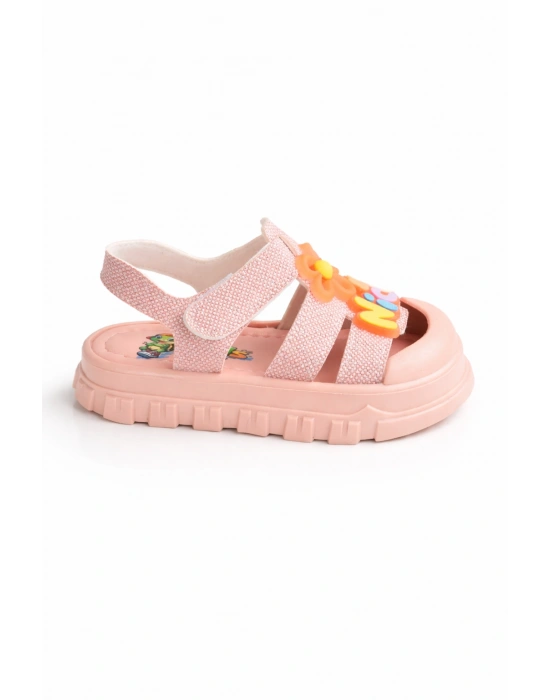 Kız Erkek Çocuk Sandalet Sevimli Figürlü Cırtlı Yazlık Ayakkabı