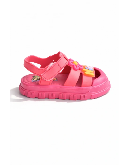 Kız Erkek Çocuk Sandalet Sevimli Figürlü Cırtlı Yazlık Ayakkabı