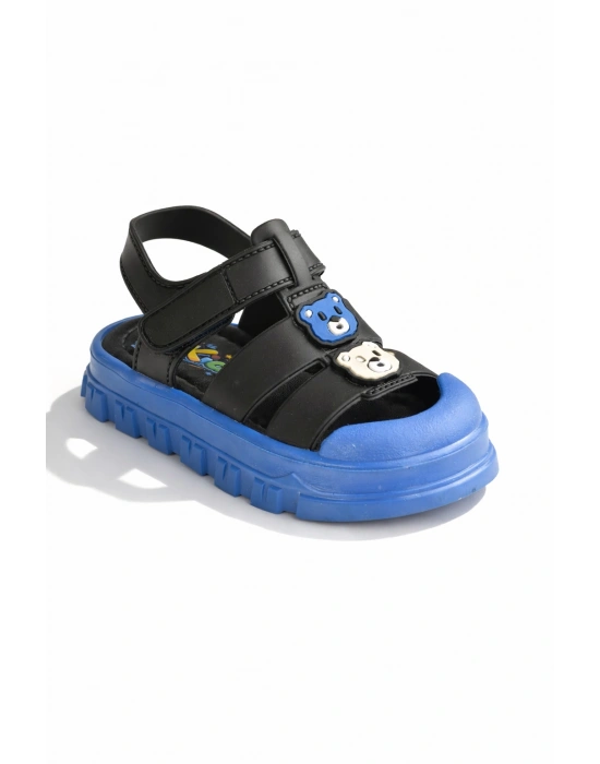 Kız Erkek Çocuk Sandalet Sevimli Figürlü Cırtlı Yazlık Ayakkabı