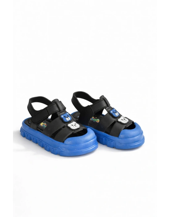 Kız Erkek Çocuk Sandalet Sevimli Figürlü Cırtlı Yazlık Ayakkabı